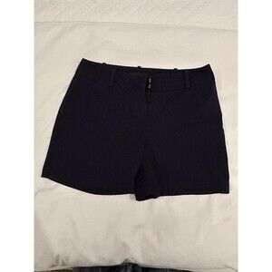 Talbots Womens Size 4 Shorts Chinos Pockets Navy Blue Bermuda Great Condition